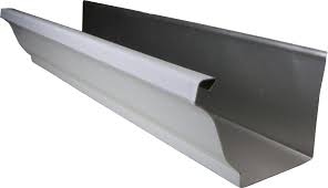 Close-up of an aluminum gutter installed on a Northeast Ohio home